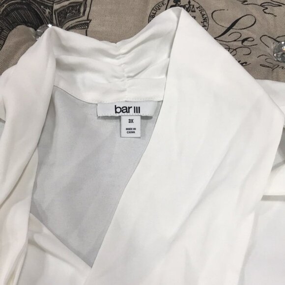 Bar III Trendy Plus Size Tie-Neck Blouse - Picture 4 of 8